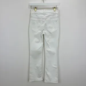 Madewell Kick Out Crop Jeans Pure White Stretch Mid Rise Flare NI961 US 24 NWT thumbnail 10