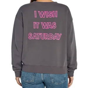 Wildfox Broken Heart "I Wish It Was Saturday" Pullover Sweatshirt size medium thumbnail 4