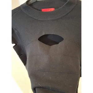Jennifer Lopez Size XXL Womens Slash-Sleeve Mockneck Black Sweater NWOT thumbnail 6