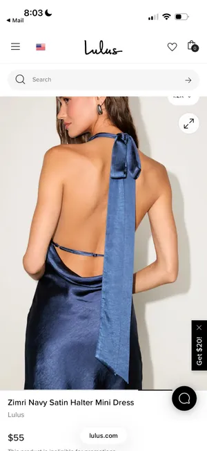 Lulus Mini Dress navy thumbnail 4