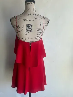 Alice + Olivia Kipp Mini Red Dress Size 4 thumbnail 5