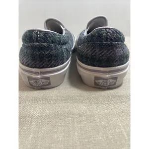 Vans‎ plaid slip on Women's Size 6 1/2 Men's Size 5 Blue Green And Lilac thumbnail 3