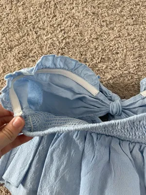 Strapless Crop Top Shein thumbnail 3