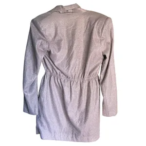 House of CB Shimmer Blazer Wrap Dress Women S Silver Glam Sparkle Cocktail Party thumbnail 5