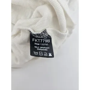 POL‎ Top Womens Small FKT779B White Puff Sleeve Ribbed Knit Crop EUC thumbnail 4