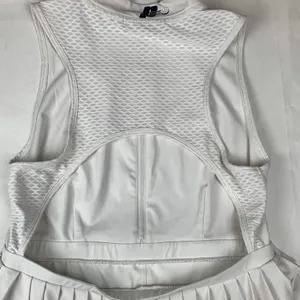 Prince Pickleball women's XL athletic Cream Pleated Skirt tennis white open back thumbnail 12