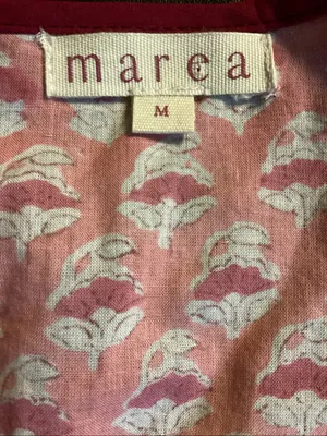 Marea Pink Floral Block Print Cotton Blouse size medium thumbnail 7
