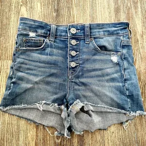 American Eagle hi rise denim next level shorts thumbnail 1