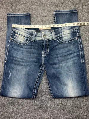 BKE Payton Ankle Skinny Mid-Rise Women's Faded Blue Jeans thumbnail 7