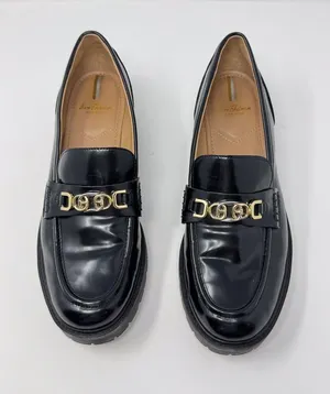 Sam Edelman Womens Shoes Black Leather Christy Loafer Buckle Slip On US 11 M thumbnail 1