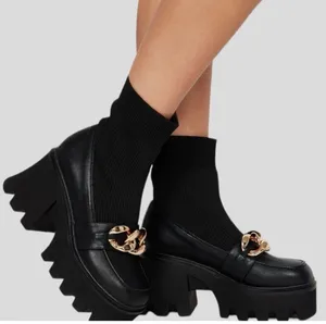 Black Chunky Platforms Size 11 thumbnail 1