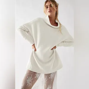 Free People Women's Ottoman Slouchy Tunic Sweater Pullover Long‎ Sleeve Ivory thumbnail 10