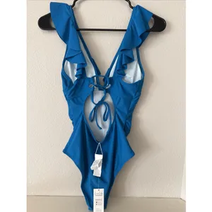 NWT CUPSHE Live Life on the Beach Turquoise One Piece Swimsuit Size-Small thumbnail 4