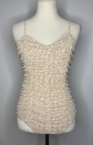 Blush- Pink & White Floral Bodysuit thumbnail 1