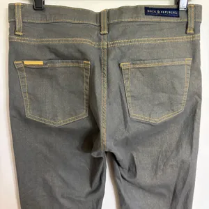 Rock & Republic Grey Gold Metallic Shimmer Skinny Jeans Womens‎ Size 8 thumbnail 8