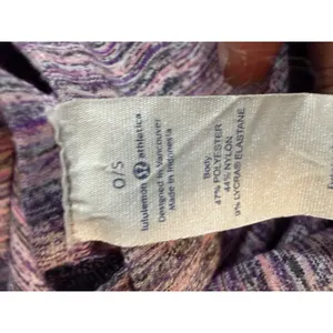 Lululemon Vinyasa Scarf Purple‎ Pink Space Dye Snap Button Infinity Wrap O/S thumbnail 4