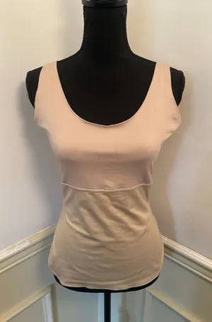 Spanx Hide & Sleek Smoothing Camisole Tank Top Nude Beige Compression Scoop thumbnail 1
