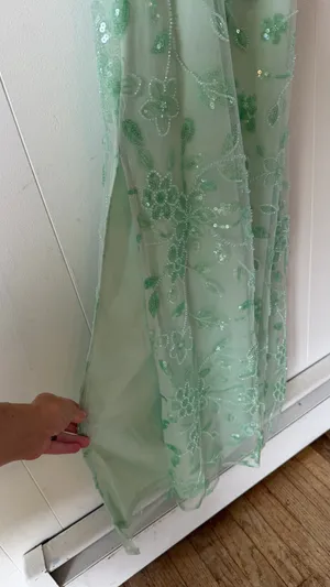 Peppermayo Cydney Beaded Maxi Dress Sage Green Size 6 NWT thumbnail 5