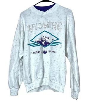 Vintage Prairie Mountain Wyoming Crewneck sweatshirt Size M‎ thumbnail 1