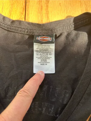 Harley-Davidson Women M‎ Black Long Sleeve V-Neck Eagle Graphic Shirt Bumpus TN thumbnail 4