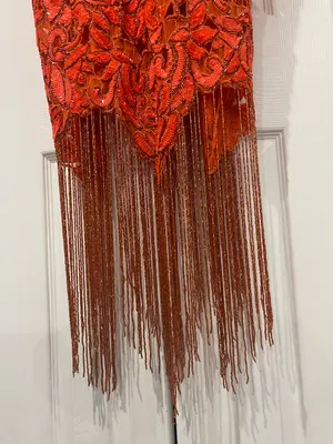As Seen On Screen EDITION Sequin Cutwork Cami Midi Dress with Fringe (8) thumbnail 8