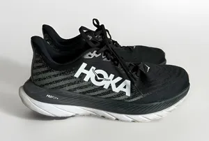 HOKA One One Mach 5 Women's Size 9.5 Black White Running Shoes 1127894 thumbnail 1