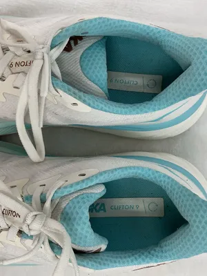Hoka Clifton 9 Women's Running Shoes - White with Teal and Copper b71 thumbnail 2