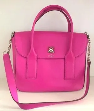 Kate Spade Hot Pink Tote Bag Purse thumbnail 1