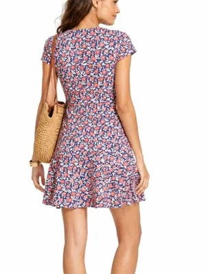 Tory Burch Calico Fit & Flare Floral Ponte Dress S thumbnail 2