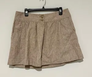 GAP vintage wool pocket mini skirt double‎ button Tweed Skort Front Buttons 6 thumbnail 1