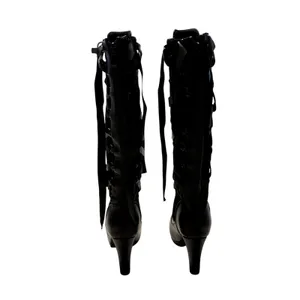 Y2K Women's Knee High Goth Chunky Boots in Black, Size 37/US 7 thumbnail 5