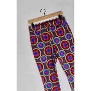ANTHROPOLOGIE‎ The Slim Trousers Pants Retro Floral Cropped Bright Size 4 thumbnail 3