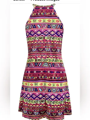 Women's Casual Crew Neck Bodycon Dress Floral Boho thumbnail 6