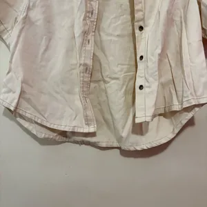 Crop Beige Shirt Tan Size M thumbnail 4