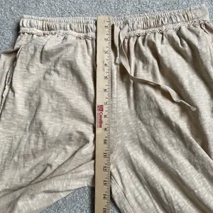 Aerie Wide Leg Relaxed Fit Lounge Sweatpants High-Waist Tan Beige Womens Medium thumbnail 14