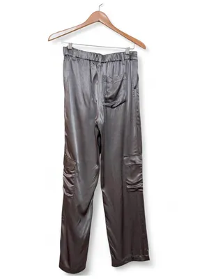 Young Fabulous & Broke (YFB) Women’s Satin Gray Cargo Pants Size Small thumbnail 12