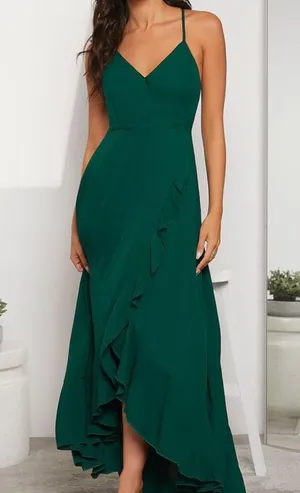 Elegant Green Sleeveless Dress NWOT thumbnail 1
