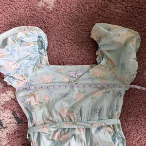 LoveShackFancy Dress Estelle Maxi Blue Floral Puff Sleeve Cottagecore Floral 10 thumbnail 6