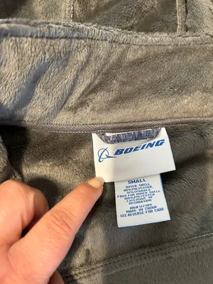Boeing Hooded Winter Jacket Woman’s Size Small Blue thumbnail 5