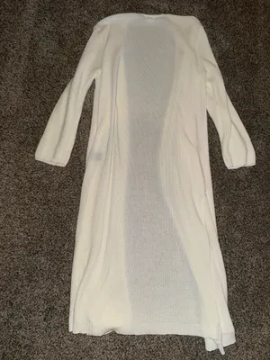 POL Clothing Longline Open-Front Ribbed Knit Cardigan thumbnail 4