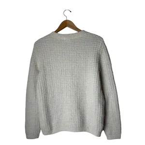 H&M Structured Knit Cardigan Women Medium Ivory Gold Button Maternity Sweater thumbnail 3