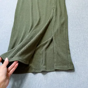 Abercrombie & Fitch Ribbed Knit Midi Skirt Size XSP in Green thumbnail 2