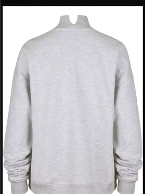 47 Brand Broncos Logo High-Neck Women’s Sweatshirt - Light Gray thumbnail 2