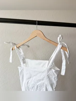 Superdown Siona Tie Strap Mini Dress in White Revolve thumbnail 6