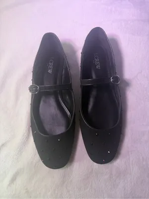 J. Crew Black Studded Mary Jane Flats thumbnail 6