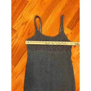 Upfront Dress Size Medium Vintage Denim Sleeveless Mini Y2k‎ Aesthetic Street thumbnail 9