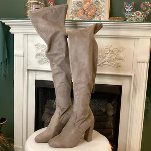 Steve Madden Emotions Tan Faux Suede Over‎ The Knee Boot thumbnail 2