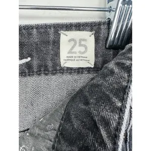 We‎ The Free People Black Denim Mini Skirt 25 Frayed Hem Rocker Festival Revival thumbnail 12