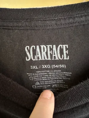Scarface T Shirt Black Size 3X thumbnail 3