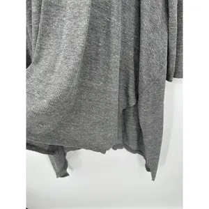 Free People Womens Gray‎ Thermal Shirt Size S Asymmetrical Tunic Oversized Boho thumbnail 3